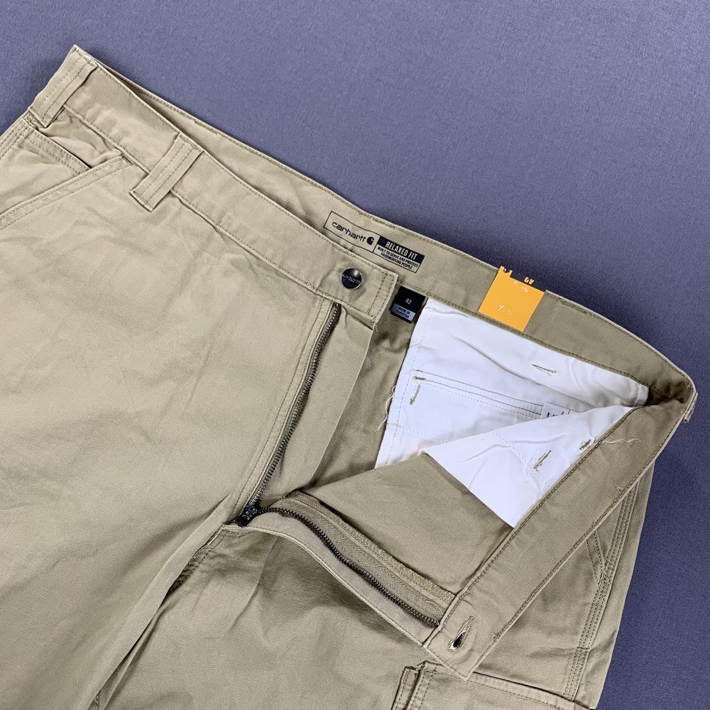 Carhartt Cargo Shorts Mens 42 Beige Rugged Flex Relaxed Fit Canvas Work - Picture 4 of 16